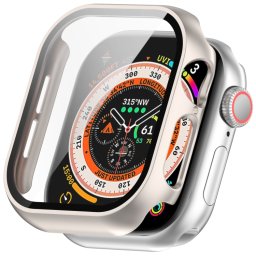 PC FULL COVER Műanyag borítás üveggel a Apple Watch 10 42mm STARLIGHT-hoz