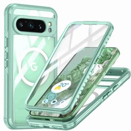 DUAL MAGSAFE Kétoldalas védőburkolat Google Pixel 9 Pro XL zöld