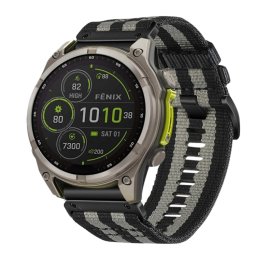 CANVAS Cserélhető szíj Garmin Fenix 8 47mm szürke-fekete