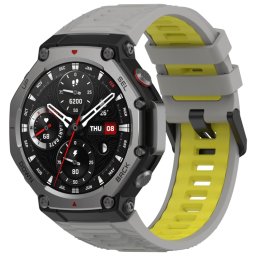 SPORT Cserélhető szilikon szíj Amazfit T-Rex 3 GREY YELLOW