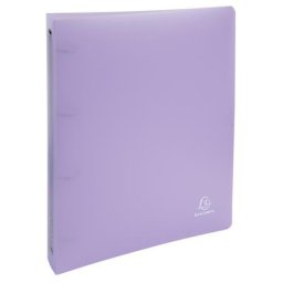 EXACOMPTA Gyűrűs könyv, 4 gyűrű, 40 mm, A4, PP, EXACOMPTA, pasztell lila