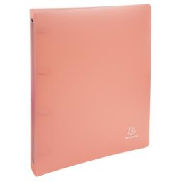EXACOMPTA Gyűrűs könyv, 4 gyűrű, 40 mm, A4, PP, EXACOMPTA, pasztell korall