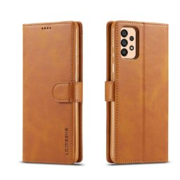 IMEEKE Wallet tok Samsung Galaxy A33 5G -hez világosbarna