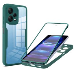 DUAL Kétoldalas burkolat fóliával Xiaomi Redmi Note 12 Pro 5G / Poco X5 Pro 5G zöld
