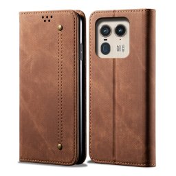 DENIM pénztárcahuzat Motorola Edge 50 Ultra barna színhez