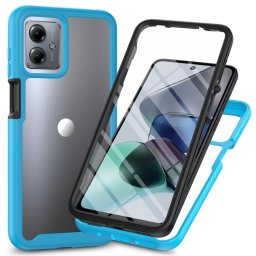 DUAL Kétoldalas borító fóliával Motorola Moto G54 5G / G54 5G Power Edition világoskék