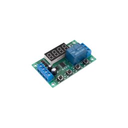 Relés időzítő és késleltető modul kijelzővel - 32 üzemmód - 0,1 mp - 999 perc