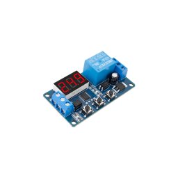 Relés időzítő és késleltető modul kijelzővel - 9 üzemmód - 0,1 mp - 999 perc T-100R-PRO