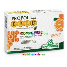 Propolisz szopogatós 20 db tabletta, narancsos ízesítéssel. EPID(R) szabadalommal védett propolisz kivonattal - Specchiasol