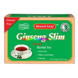 Ginseng Slim Tea 20 db filter, kínai teakeverék zöldteával, mályvalevéllel és ginzeng gyökér - Dr. Chen
