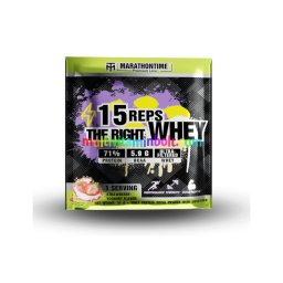 15 REPS THE RIGHT WHEY Fehérje Koncentrátum - 34 g - eper joghurt - Marathontime