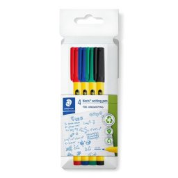 STAEDTLER Tűfilc készlet, 0,6 mm, STAEDTLER "Noris(R) 307", 4 különböző szín