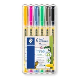 STAEDTLER Tűfilc készlet, 0,6 mm, STAEDTLER "Noris(R) 307", 6 különböző szín