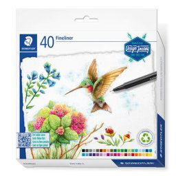 STAEDTLER Tűfilc készlet, 0,3 mm, STAEDTLER "triplus(R) fineliner 334", 40 különböző szín