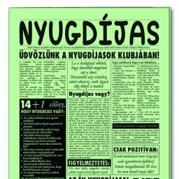 Nyugdíjas - Tréfás Szülinapi újság