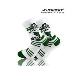 Herbert zöld-fehér focista gyerek bokazokni
