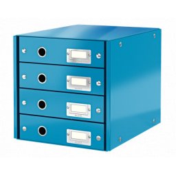 LEITZ Click&Store fiókos doboz, 4 fiókos, kék
