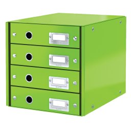 LEITZ Click&Store fiókos doboz, 4 fiókos, zöld