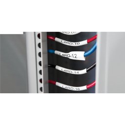 Zsugorcső Dymo Rhino feliratozógéphez 12mmx1,5m, ORIGINAL, fehér/fekete