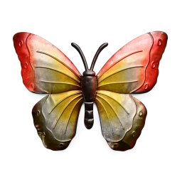 Fali fém dekoráció pillangó BUTTERFLY 40 cm - több színben Termék színe: Piros