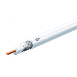Home RG 6U-500/WH koax kábel, 75 Ohm, PVC és PE szigetelés, réz bevonatú acél ér, 48 szál rézharisnya, alumínium + PET fólia, 50