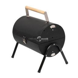 Home GR01 hordozható asztali grill, faszén, faszénbrikett, nyitott vagy zárt fedél, 2 rostély, 2 széntartó rács, 22 cm rostélyma