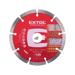 EXTOL PREMIUM gyémántvágó szegmenses; 230×22,2mm, max.6.650 f/min