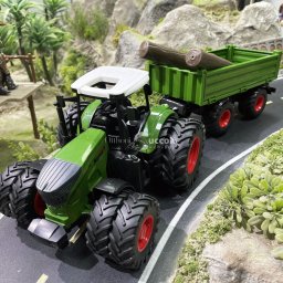 Élethű 42cm-es Farm Traktor Játékkészlet Pótkocsival - Gyerekeknek Szánt Mezőgazdasági Játékmodell