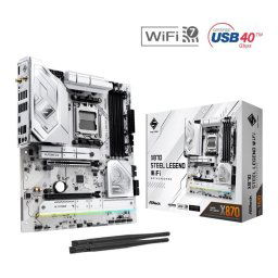 ASRock MB Sc AM5 X870 STEEL LEGEND WIFI, AMD X870, 4xDDR5, 1xHDMI, 2xUSB4, WI-FI, 1xHDMI, 2xUSB4