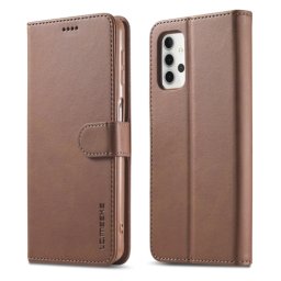 IMEEKE Wallet tok Samsung Galaxy A32 5G sötétbarna