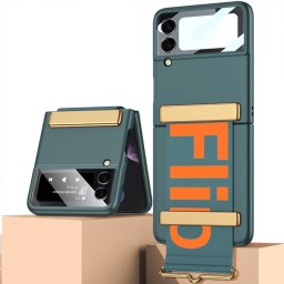 GKK ROLL Huzat tartóval Samsung Galaxy Z Flip 4 5G zöld