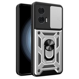 RING KAMERA Borító tartóval Motorola Edge 50 Fusion ezüsthöz
