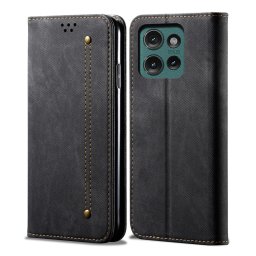 DENIM pénztárcahuzat Motorola Edge 50 fekete