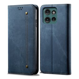 DENIM pénztárca huzat Motorola Edge 50 kék