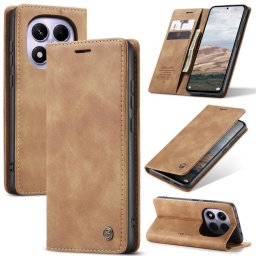 CASEME Flip tok Xiaomi Redmi Note 14 Pro-hoz világosbarna