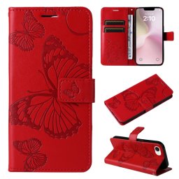 ART BUTTERFLY Pénztárca tok Apple iPhone 16e piros