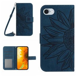 ART SUNFLOWER Pénztárca tok húzózsinórral Apple-hoz iPhone 16e kék