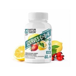 Natur Tanya Szerves C+D+K - Retard 1000mg C-vitamin, 2000IU D3-vitamin, 30 ug K2-vitamin, csipkebogyó kivonat és citrus bioflavonoidok tabeltta - 60 db