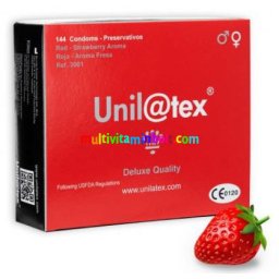 UNILATEX Eper ízű óvszer 144 db, latex, normál méret