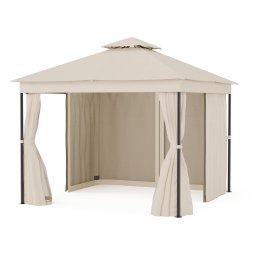 Blumfeldt Mondo Dual pavilon 3x3 dupla tetővel és szúnyoghálóval (GDI17-MondoDual3x3B)