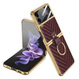 GKK ARROW Huzat tartóval Samsung Galaxy Z Flip 4 5G bordóhoz