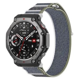 NYLON SZÍN Cserélhető szíj Amazfit T-Rex 3 GREEN GREY-hoz