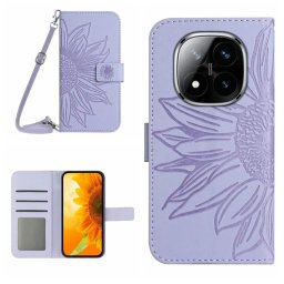ART SUNFLOWER Pénztárca tok húzózsinórral Xiaomi Redmi Note 14 Pro lila
