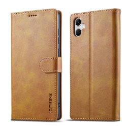 IMEEKE Pénztárca tok Samsung Galaxy A06 világosbarna