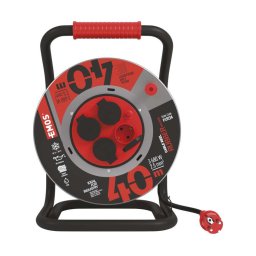 Emos Fém Kábeldob Gumi 4 Aljzat, 40M, 2,5 Mm2, Schuko