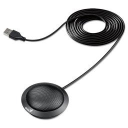 Genius MIC-100U Mikrofon, vezetékes, asztali, konferencia, minden irányú, érzékenység -52,5dB, USB, 2m, fekete, 2m, fekete