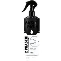 Nish Man 2 Phase szakáll és haj kondicionáló Milk Therapy, 400 ml
