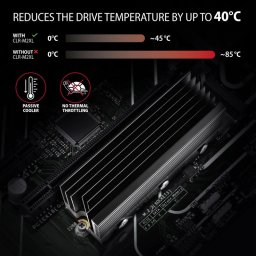M.2 SSD hűtő passziv fekete 36mm AXAGON (CLR-M2XL)