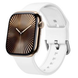 SILICONE Cserélhető szíj Apple Watch 10-hez 46mm fehér