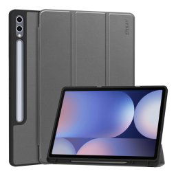 ENKAY LEATHER Felhajtható fedél a Samsung-hoz Galaxy Tab S10 Ultra szürke